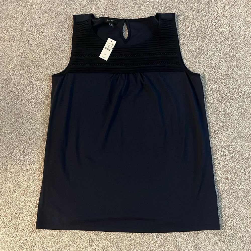 NWT Talbots Navy Detailed Tank
